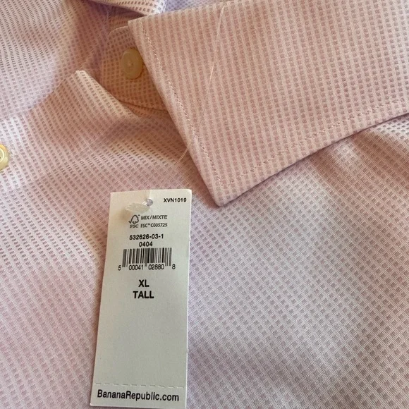 Banana Republic standard fit 100% cotton Pink Dress Shirt - Picture 1 of 7
